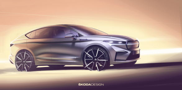 Designskiss ŠKODA ENYAQ COUPÉ iV