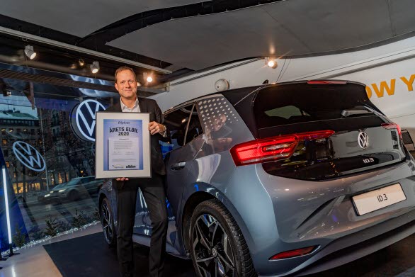 Sten Forsberg, chef Volkswagen Sverige, är stolt över utmärkelsen. Foto: Peter Gunnars