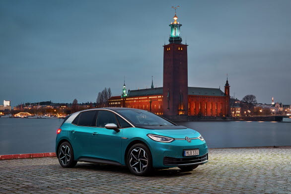 Kompakta ID.3 är den fjärde mest registrerade elbilen i Sverige under 2021.