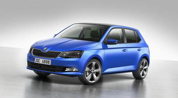 Nya SKODA Fabia, fram.