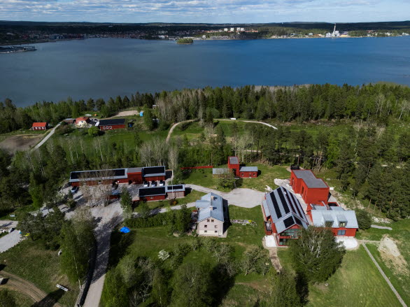 Vy över bostadsrättsföreningen Stenberg i Hudiksvall.