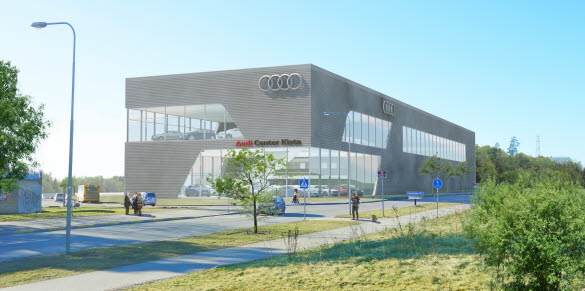 Skiss Audi Center Kista