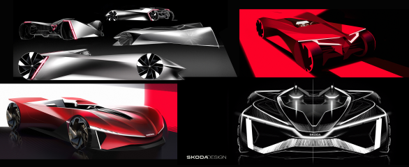 Designskiss Škoda Vision Gran Turismo