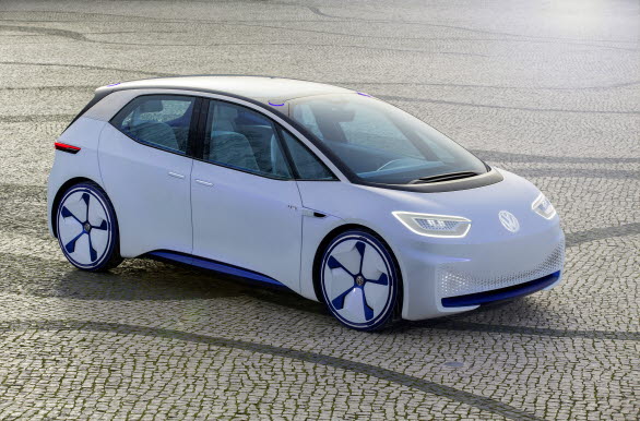 ID. är först ut i den nya generationen elbilar och gör entré på marknaden år 2020. Bilen på bilden är en konceptbil.