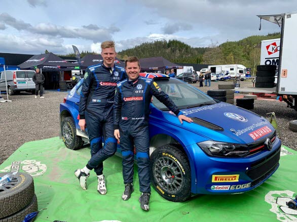 Johan Kristoffersson och co-drivern Stig Rune Skjaermoen går in i SM-deltävling nummer två som ledare i mästerskapet.