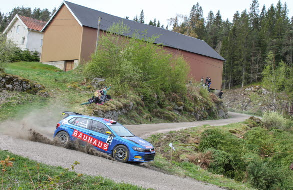Johan Kristoffersson hittade farten även på grus, men ett växlingsproblem satte stopp för framfarten i Rally Sörland. Foto: Oliver Alfredsen