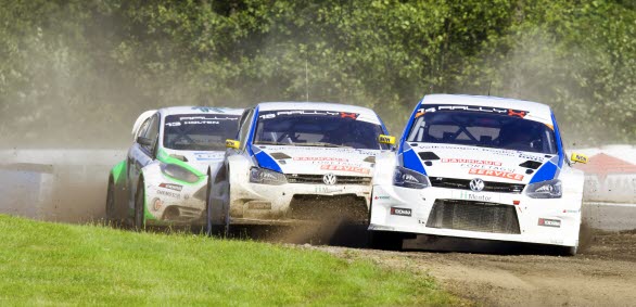 Johan Kristoffersson och Ole Christian Veiby. Volkswagen Dealer Team KMS, VW Polo.