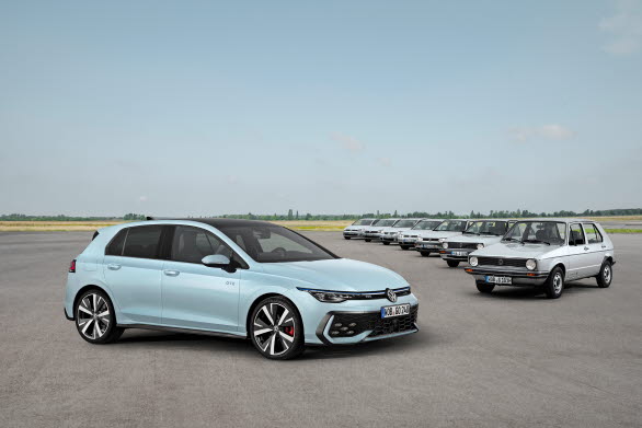 Åtta generationer av Golf.