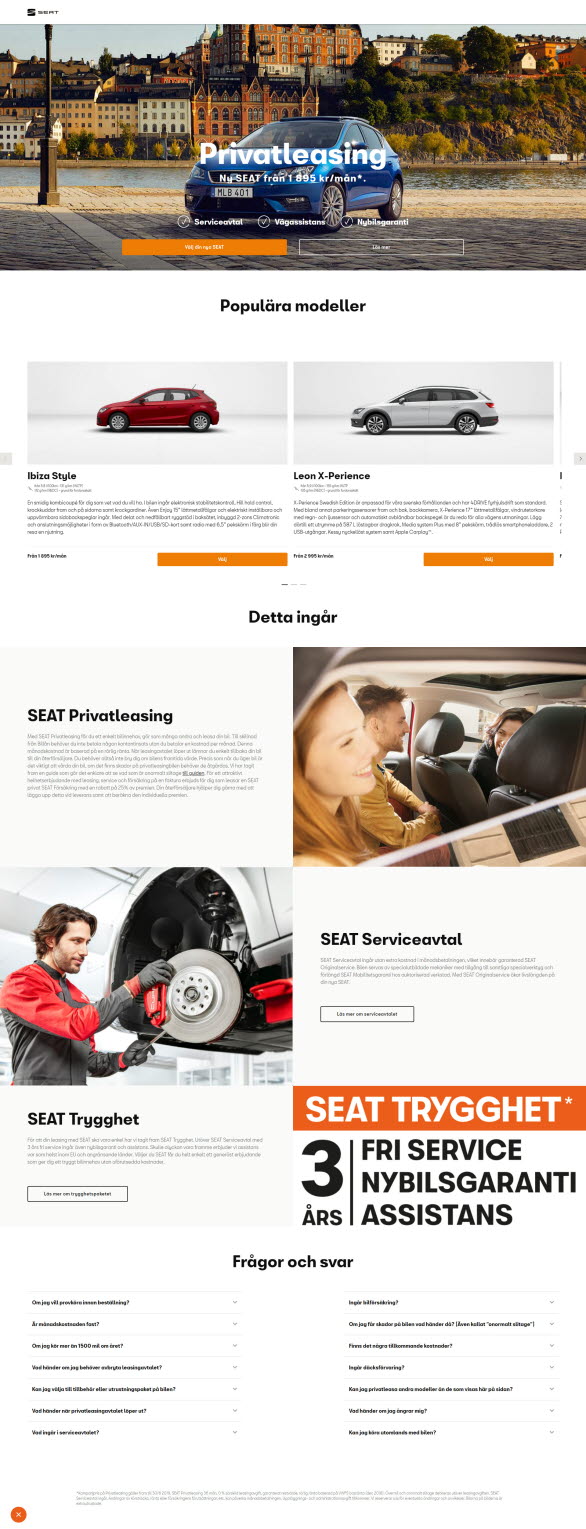 Marknaden för privatleasing växer och SEAT har under flera år varit en av de starkaste aktörerna i segmentet.