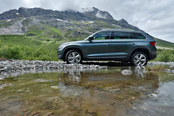 Fyrhjulsdrift blir svensk standard på SKODA Kodiaq. 