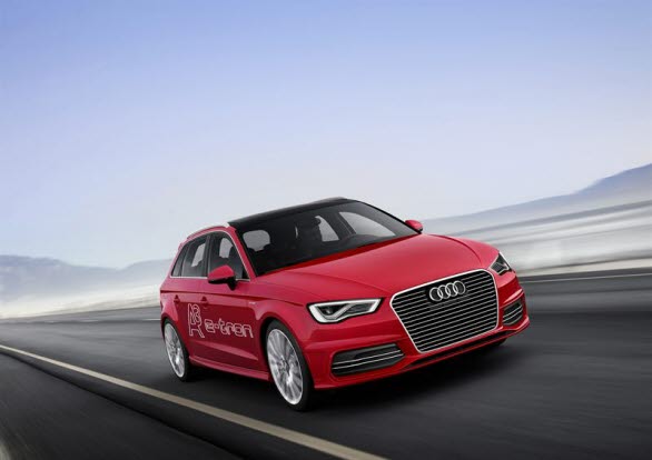 Audi A3 e-tron är en plugin-hybrid som kan gå 50 km på ren el.