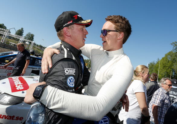 Johan Kristoffersson (t.v.) och Ole Christian Veiby, Volkswagen Dealer Team KMS.
