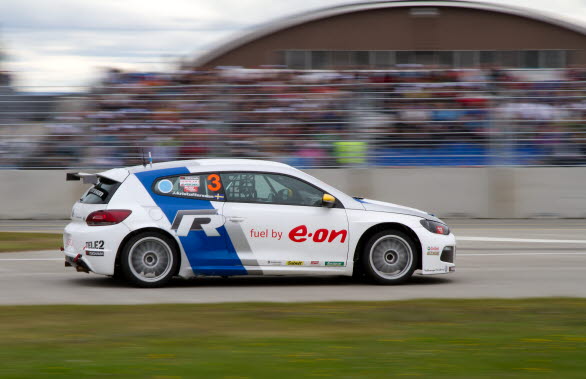 Johan Kristoffersson vann STCC 2012 i en biogasdriven Scirocco.