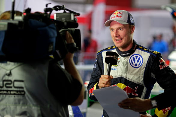 Jari- Matti Latvala glad igen. Seger är bästa sättet att komma tillbaka.