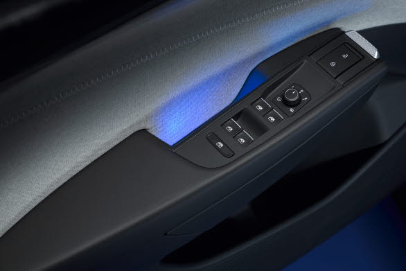 Fyra knappar för fönsterhissarna.