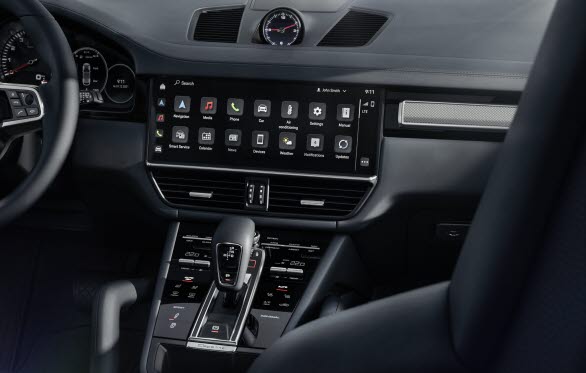 Infotainmensystemet i Cayenne Platinum Edition.