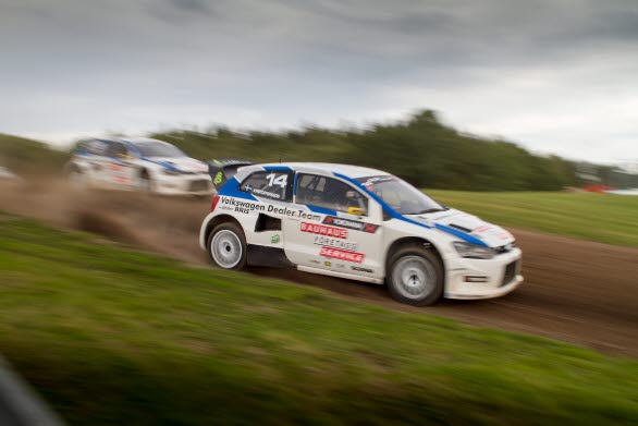 Johan Kristoffersson och Ole Christian Veiby. Volkswagen Dealer Team KMS, VW Polo.