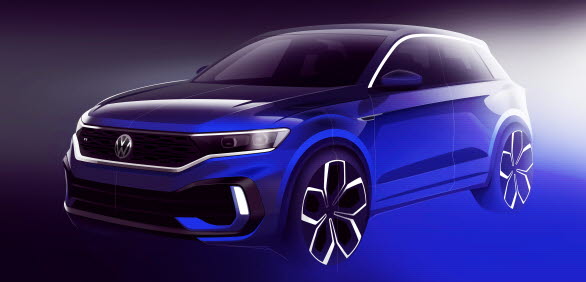 Designskiss på nya T-Roc R.