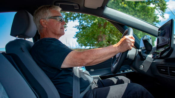 Bilen kördes av ”hypermiler” Felix Egolf från Schweiz.