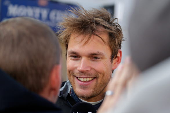 Andreas Mikkelsen var nöjd med att ännu en gång få kliva upp på pallen.