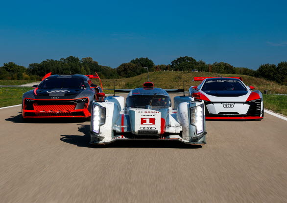 Audi S1 e-tron quattro Hoonitron, Audi R18 e-tron quattro, Audi e-tron Vision Gran Turismo