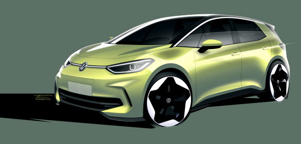 Nya ID.3 (designskiss) kommer även att tillverkas i Wolfsburg.