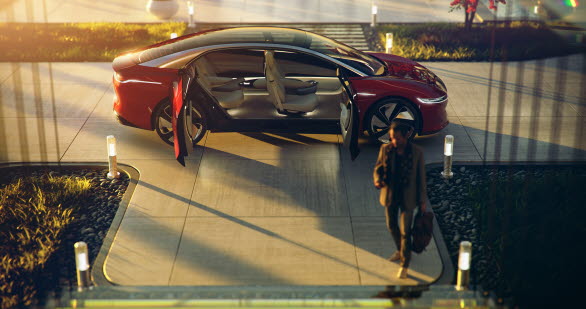 Med visionära I.D. VIZZION tecknar Volkswagen en ny framtida bild av resor och det mobila utrymmet.