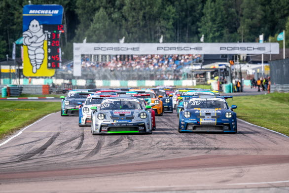 Spänningen är på topp inför säsongsavslutningen av Porsche Carrera Cup Scandinavia på Mantorp Park.