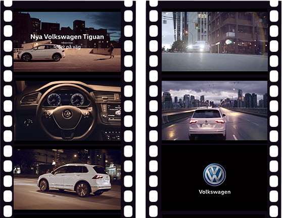 Kan en bilfärd ge dig nya tankar och idéer? Volkswagen Sverige har tillsammans med reklambyrån DDB gjort en lanseringskampanj för helt nya Tiguan. Bilen har förutom fyrhjulsdriften 4MOTION även ovanligt många tekniska lösningar som standard vilket har gett upphov till kampanjtemat ”Idéer på väg”.