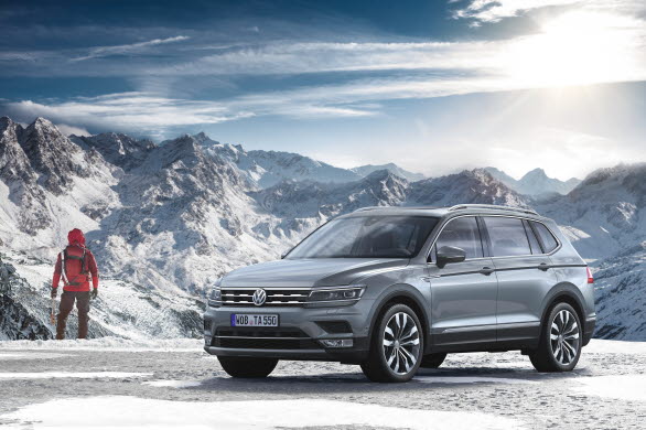 Precis som klassiska Tiguan, kan Tiguan Allspace också fås med två olika frontsektioner – en för vanliga vägar och en ”offroad”-version.