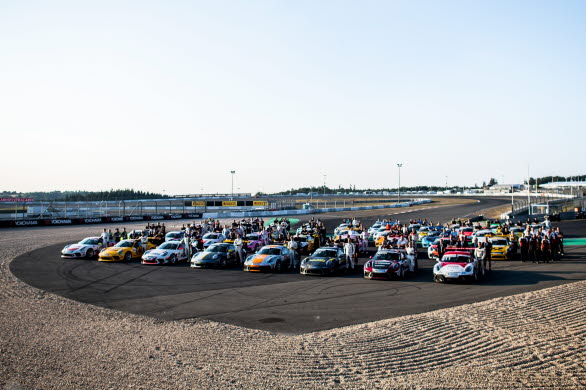 Porsche Carrera Cup Scandinavia har tidigare tävlat två gånger utanför Skandinavien. Här tillsammans med  Porsche Carrera Cup Deutschland på Nürburgrings GP-slinga 2018.