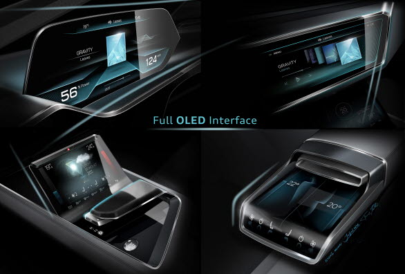 Audi e-tron quattro concept - OLED baserad interiör