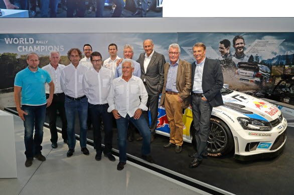 Trefaldige rallyvärldsmästaren Sébastien Ogier, tidigare rallyvärldsmästaren Luis Moya och motorsportlegenden Hans-Joachim "Strietzel" Stuck var några av stjärnorna som deltog på premiären på DRIVE Volkswagen Group Forum.