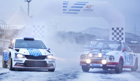 SKODA FABIA R5 och SKODA 130 RS