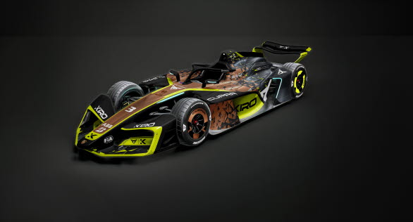 CUPRA tävlar i Formel E med KIRO Race Co, här är den nya generationen, GEN4, av tävlingsbilen. Toppfart 335 km/h, 0-100 på två (2) sekunder.