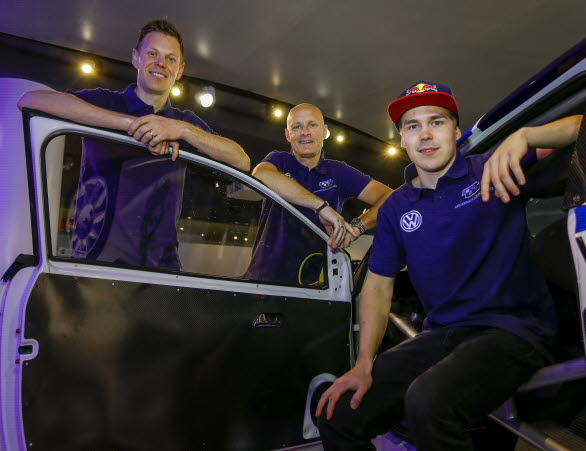 Förarna från Marklund Motorsport: PG Andersson, Tommy Rustad och Toomas Hekkinen.