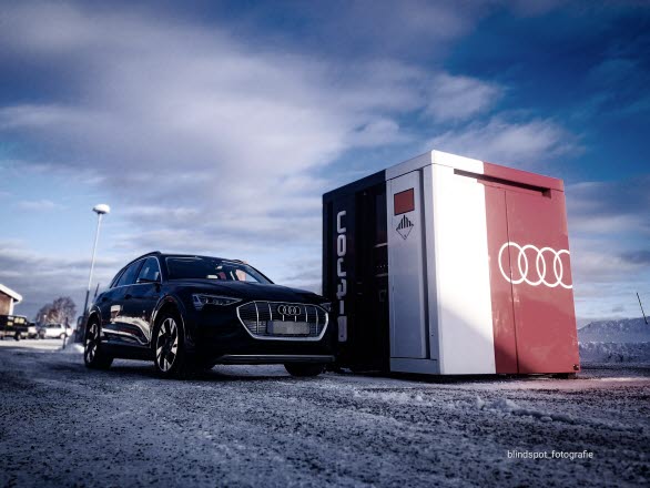 Sportlovsladda vid Audi Power cubes i Ljusdal
