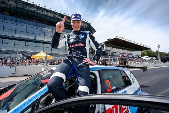 Johan Kristoffersson från en STCC-tävling på Solvalla.