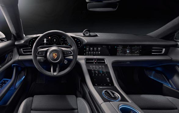 Interiören i nya Porsche Taycan