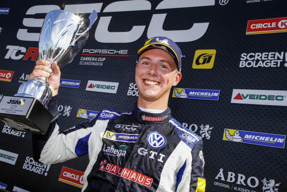 I andra racet på Falkenberg var Hugo Nerman snabbast av alla juniorer.