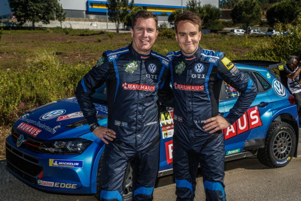Det blev ett dramatiskt slut på Rally Portugal för Jonas och Ole Christian, men brandincidenten slutade lyckligtvis utan skador. 