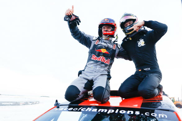 Mattias Ekström vann över Mick Schumacher i finalen i Race of Champions 2023