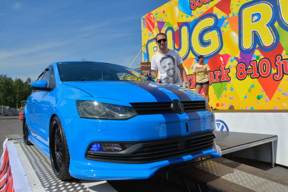 En bil som syns. Polo TSI 90 R från 2016, ägd av Marcus Berg, Hyllinge.