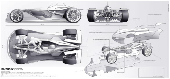 Designskiss Škoda Vision Gran Turismo