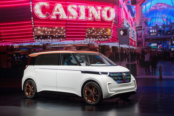 Volkswagen siktar mot framtiden – helt nya elbilskonceptet BUDD-e presenteras på elektroniksmässan CES i Las Vegas.
