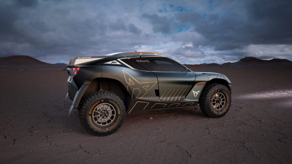 CUPRA Tavascan Extreme E Concept får en helt ny exteriördesign med 100% CUPRA DNA och ett holistiskt tillvägagångsätt där man med naturmaterial gör den mer hållbar och förnybar.