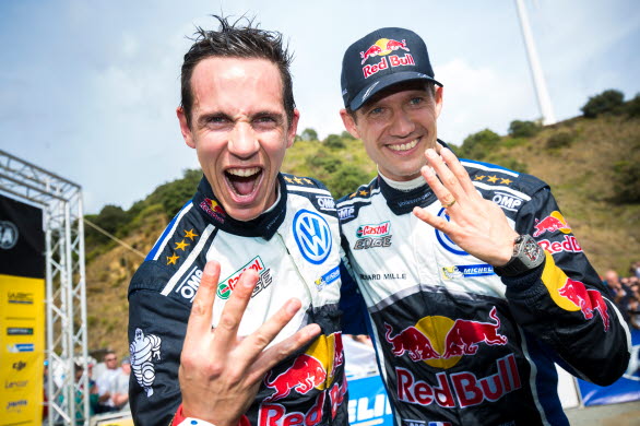 Julien Ingrassia och Sébastien Ogier är nu världsmästare för fjärde året i rad.