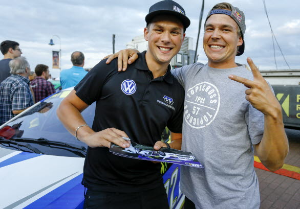 Svenske Anton Marklund och finländaren Toomas "Topi" HeikkinenHeikkinen kör för det svenska teamet Marklund Motorsport, som är officiellt Volkswagen-team i rallycross-VM 